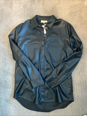 Melloday black leather jacket